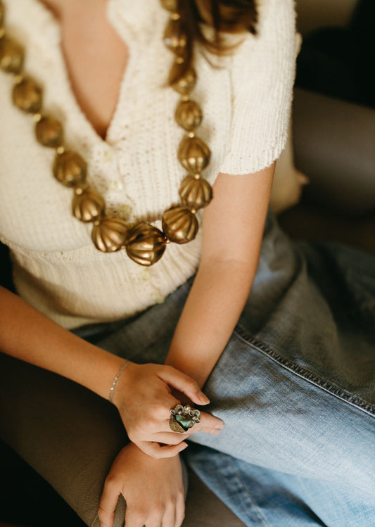 Vintage 70's Brass Necklace