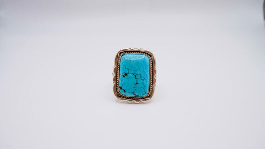 Vintage Square Turquoise Ring