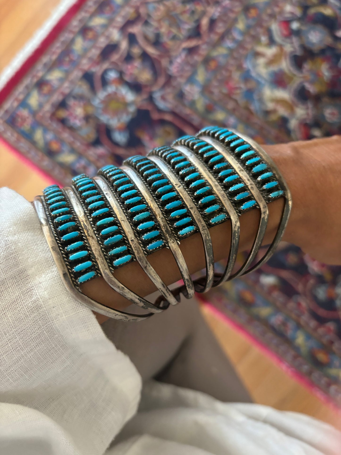 Circa 1940s Vintage Zuni Collectors Bracelet