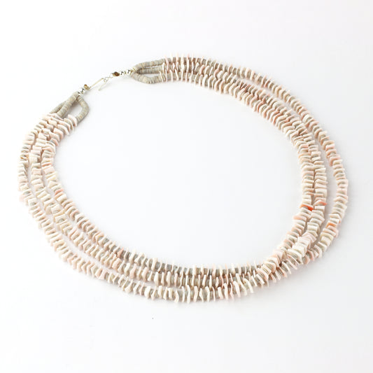 3 Strand White Shell Necklace