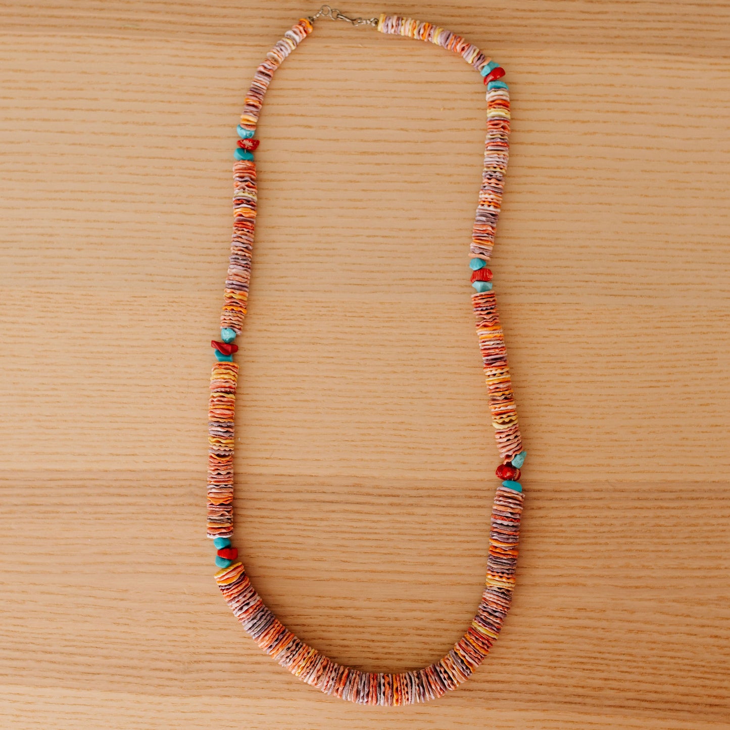 Multi Colored Hand Beaded Necklace